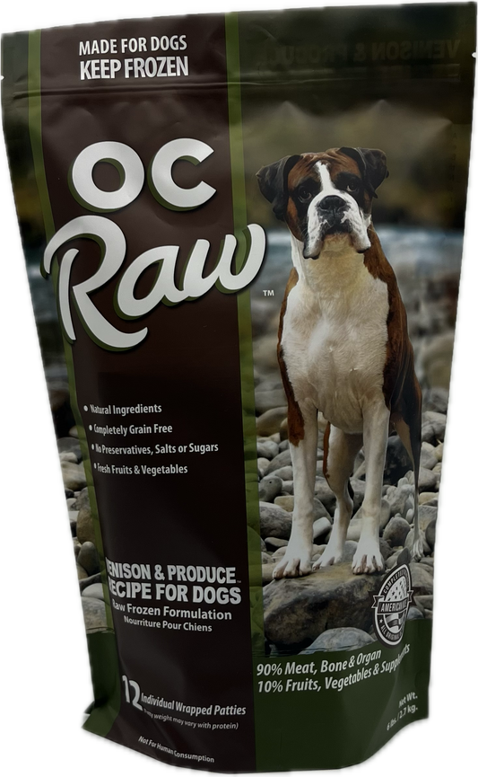 OC Raw Frozen Venison 6# Dog