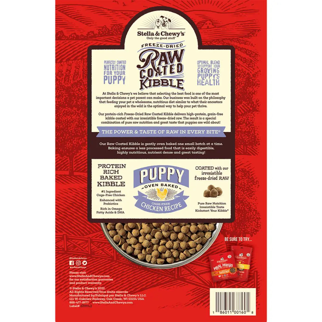 Stella & Chewy's® Raw Coated Wholesome Grains Chicken Recipe with Pumpkin & Quinoa Puppy Food 22lbs
