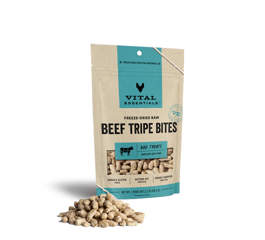 Vital Essentials Beef Tripe Bites 2.3 oz.