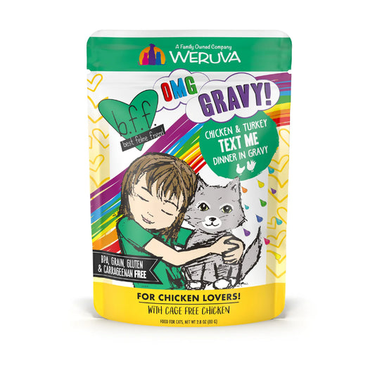 Weruva OMG Chicken & Turkey Text Me Pouch 3 oz. Cat Food