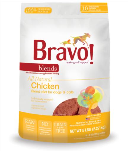 Bravo! Chicken Blend Burgers 5 lb Bag BRAVO! RAW DIET