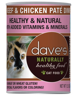Dave's Cat Naturally Healthy Can Beef & Chicken 12 oz