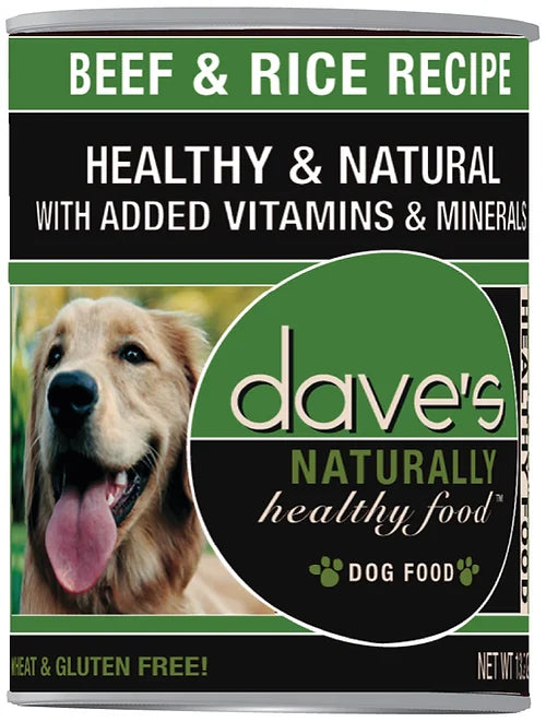 Dave's Dog Can Naturally Healthy Beef & Rice 13 oz