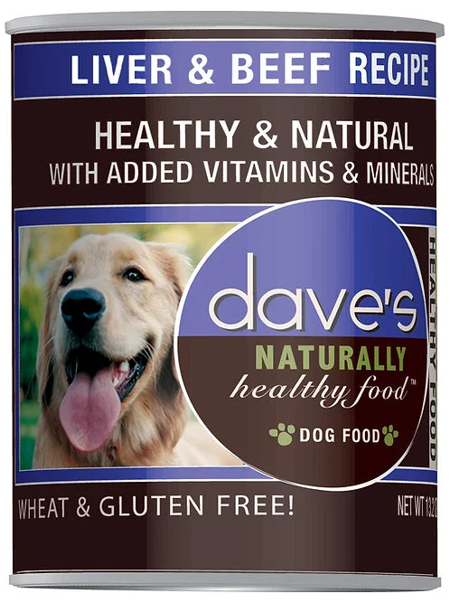 Dave's Dog Can Naturally Healthy Liver & Beef 13 oz