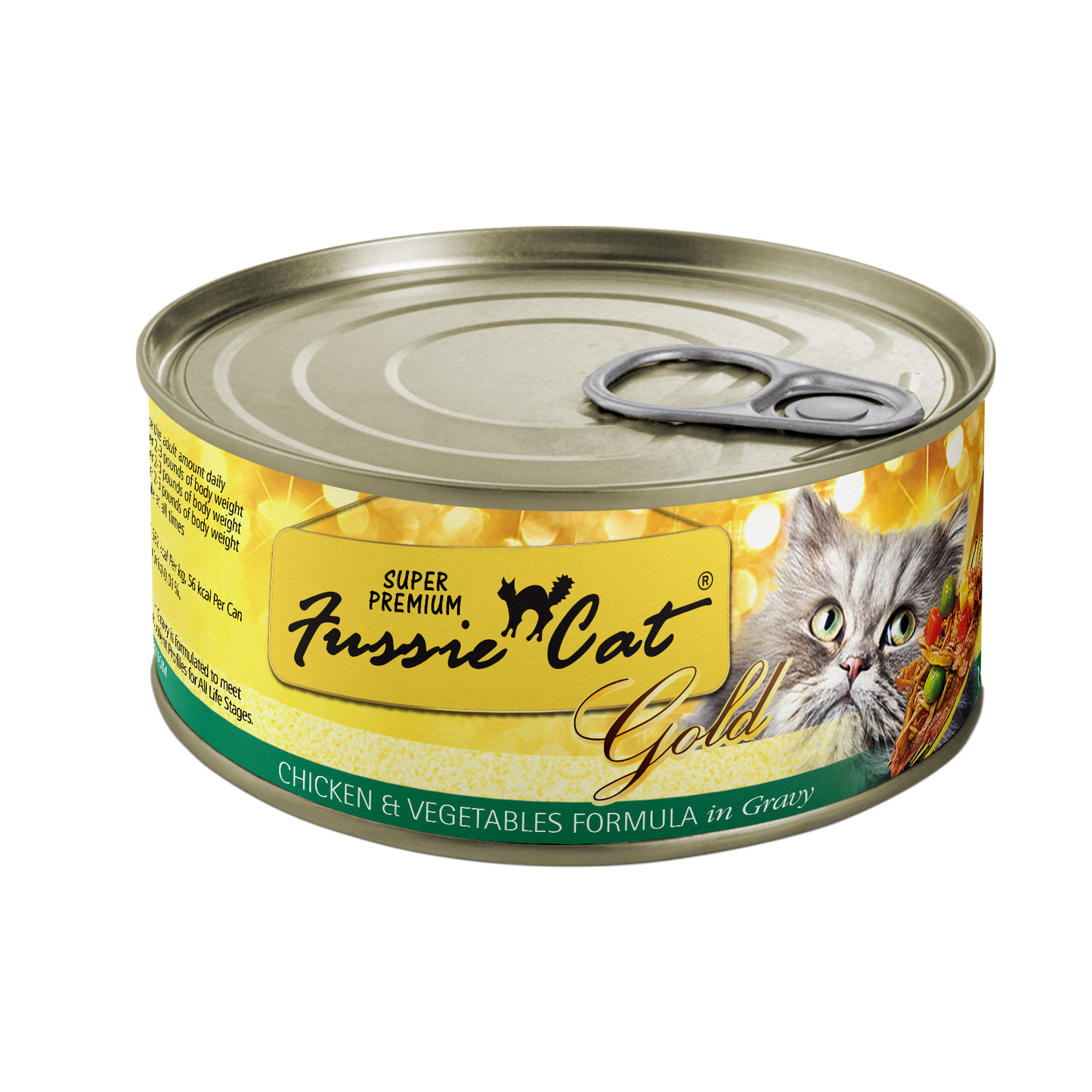 Fussie Cat Can Premium Chicken Vegetable Gravy 5.5 oz
