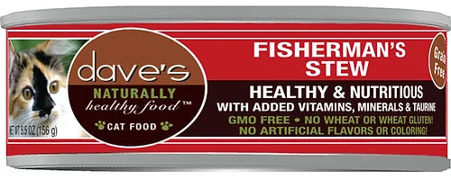 Dave's Cat Naturally Healthy Can Shredded Fishermen Stew 5.5 oz