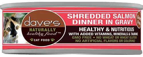 Dave's Cat Naturally Healthy Can Shredded Salmon Stew 5.5 oz
