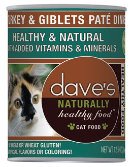 Dave's Cat Naturally Healthy Can Turkey & Giblet 12 oz