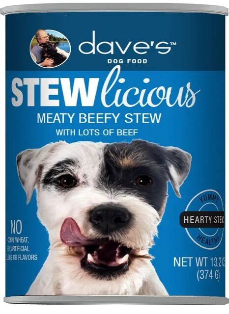 Dave's Dog Can Stewlicious Meaty Beefy 13.2 oz