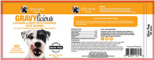Dave's Dog Can Gravylicious Chicken & Beef 12 oz