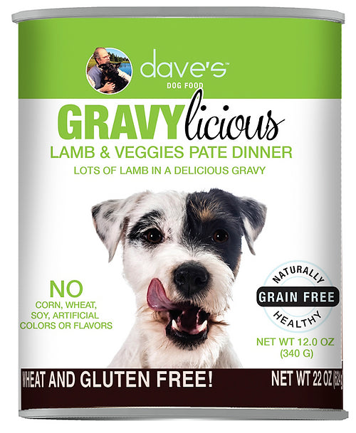 Dave's Dog Can Gravylicious Lamb 12 oz
