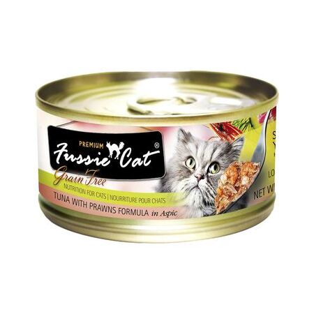 Fussie Cat Can Premium Tuna & Prawns in Aspic 2.82 oz