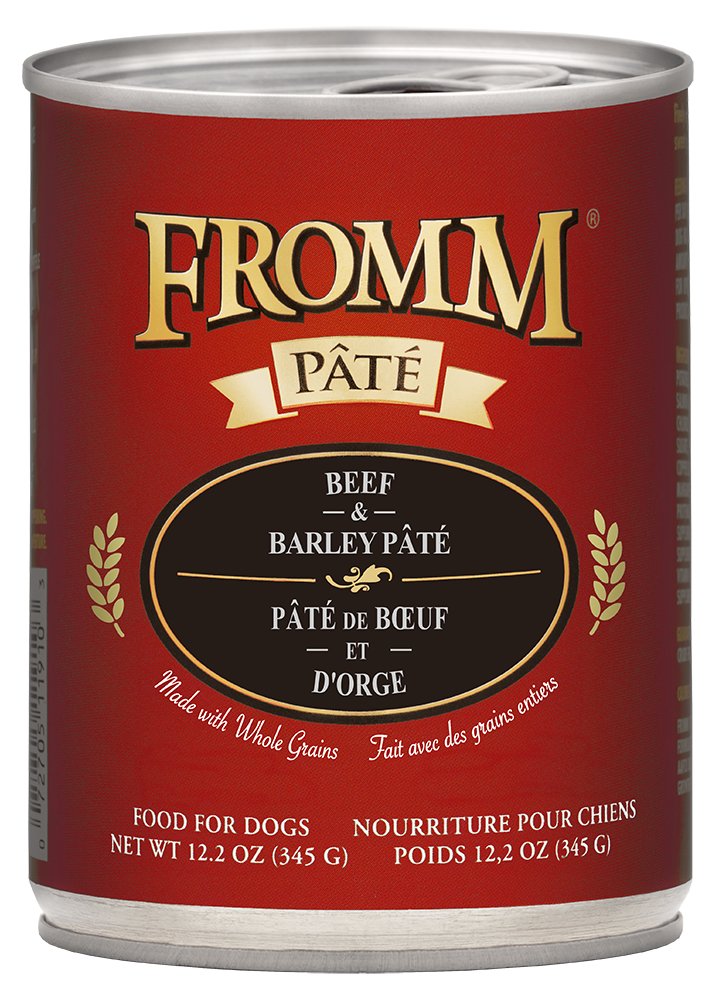 Fromm Dog Can Pate' Beef & Barley 12.2 oz