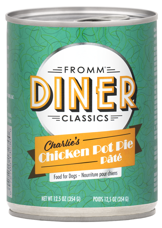 Fromm Dog Can Diner Classics Charlie's Pot Pie Pate 12.5 oz