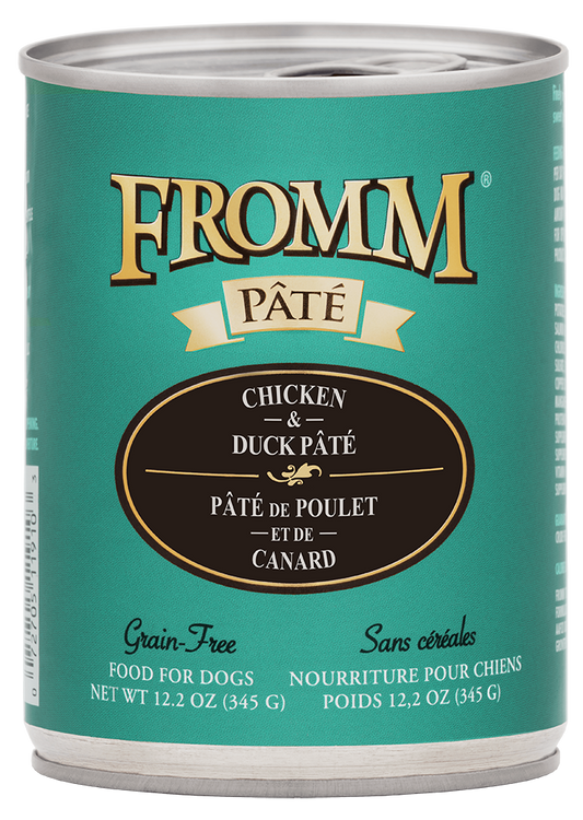 Fromm Dog Can GF Pate' Chicken & Duck 12.2 oz