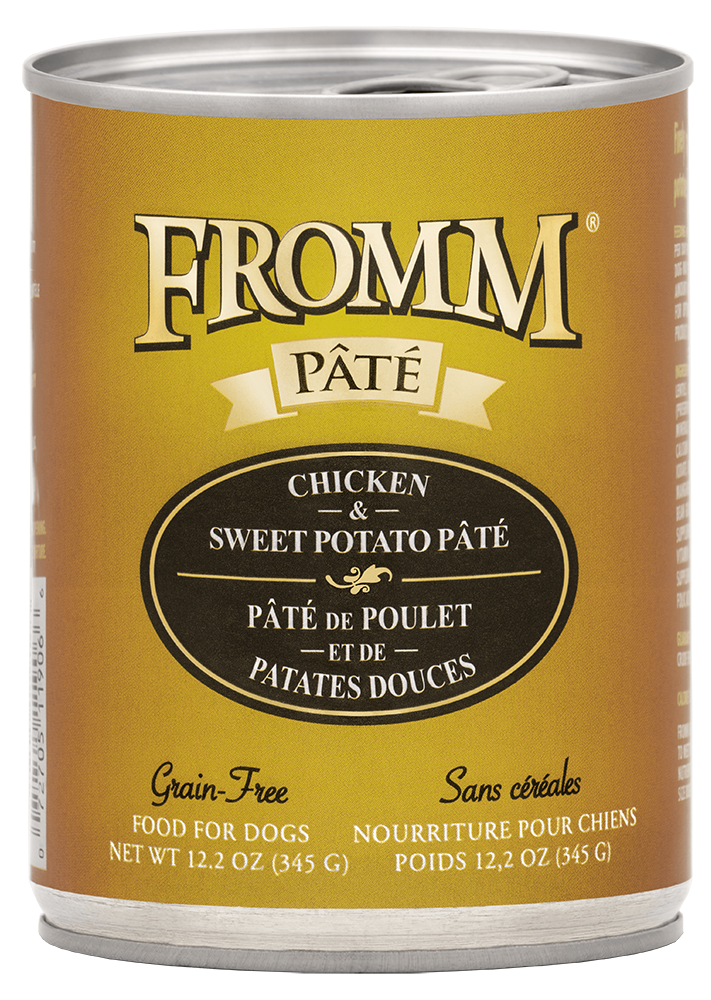 Fromm Dog Can GF Pate' Chicken & Sweet Potato Pate' 12.2 oz