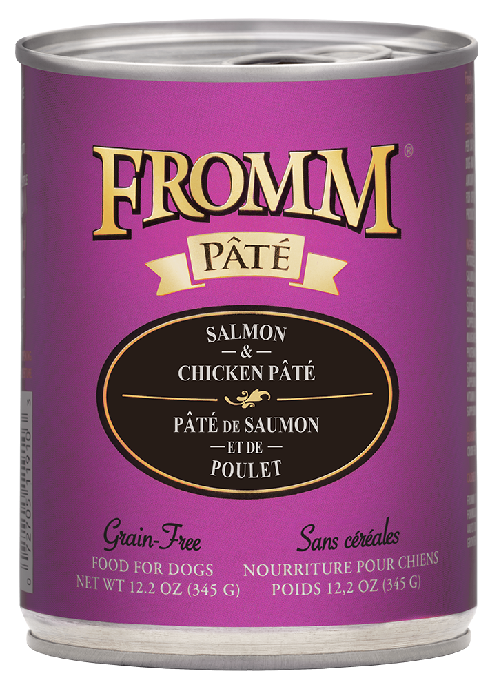 Fromm Dog Can GF Pate' Salmon & Chicken Pate' 12.2 oz