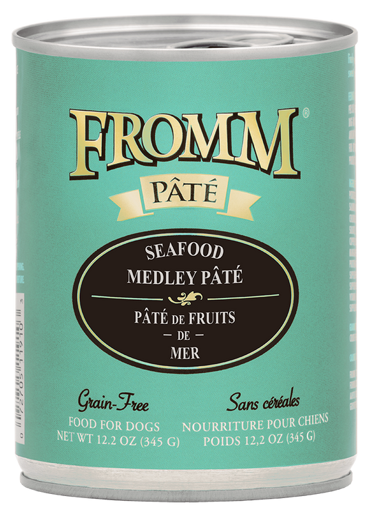 Fromm Dog Can GF Pate' Seafood Medley 12.2 oz