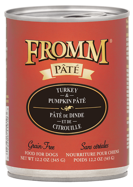 Fromm Dog Can GF Pate' Turkey & Pumpkin 12.2 oz