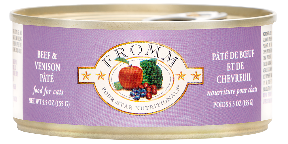 Fromm 4 Star Cat Can GF Pate' Beef & Venison 5.5 oz