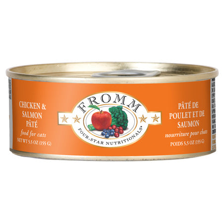Fromm 4 Star Cat Can GF Pate' Chicken & Salmon 5.5 oz