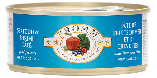Fromm 4 Star Cat Can Pate' Seafood & Shrimp 5.5 oz