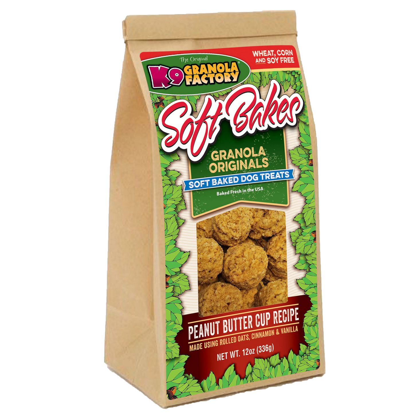 K9 Granola Treats Soft Bakes Peanut Butter Cup 12 oz
