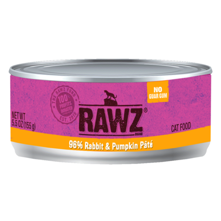 Rawz Cat Can GF 96% Rabbit & Pumpkin 5.5 oz