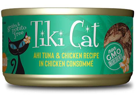 Tiki Cat Luau Can GF Ahi Tuna & Chicken Hookena 6 oz