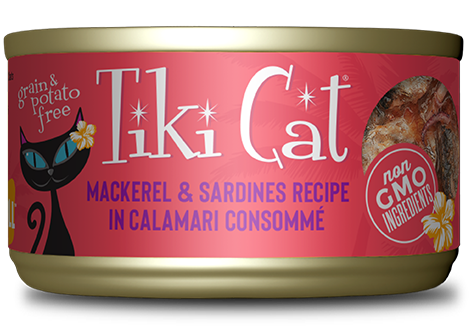 Tiki Cat Grill Can GF Mackerel Sardine Calamari Makaha 6 oz