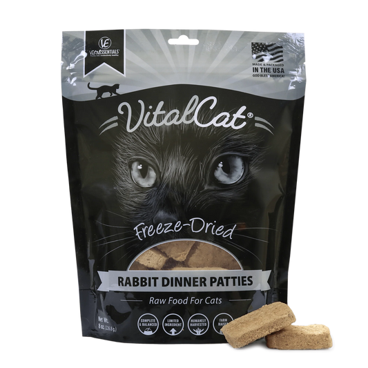 Vital Essentials Cat FD Rabbit Mini Patties 8 oz