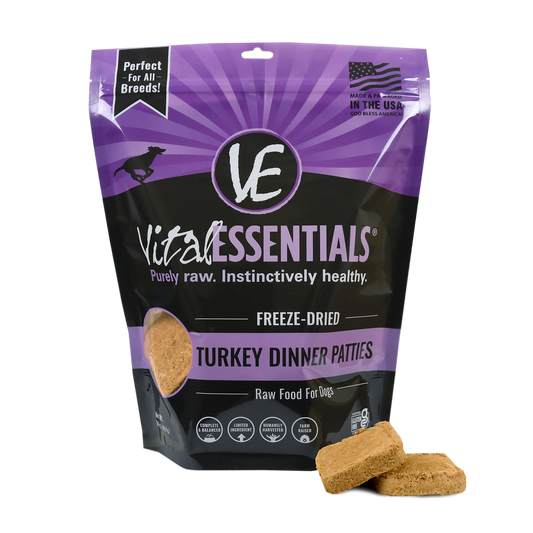 Vital Essentials Dog Food FD Turkey Patties 16 oz